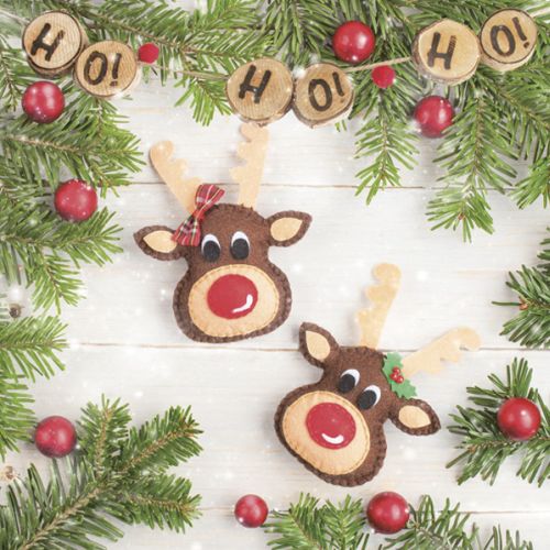 Daisy ubrousky v�no�n� 3vrstv� 33 x 33 cm 20 ks - HO HO Felt Reindeers Daisy ubrousky v�no�n� 3vrstv� 33 x 33 cm 20 ks - HO HO Felt Reindeers