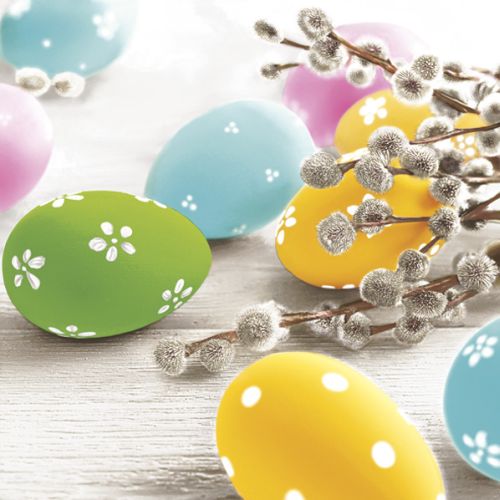 Daisy ubrousky velikono�n� 3vrstv� 33 x 33 cm 20 ks - Pastel Eggs with Catkins Daisy ubrousky velikono�n� 3vrstv� 33 x 33 cm 20 ks - Pastel Eggs with Catkins