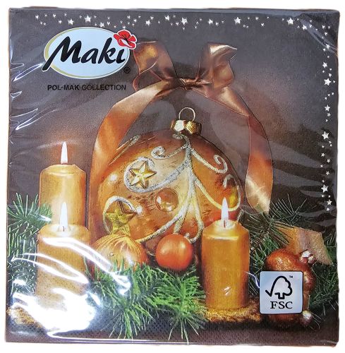 Maki ubrousky v�no�n� 3vrstv� 33 x 33 cm 20 ks - Golden Style Composition