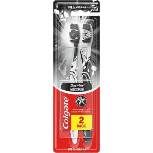 Colgate zubn� kart��ek Max White Charcoal Soft 2 ks Colgate zubn� kart��ek Max White Charcoal Soft 2 ks