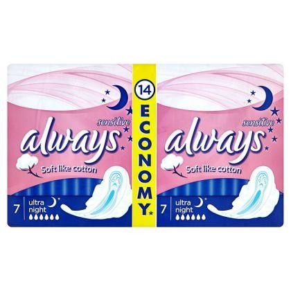 Always Ultra Sensitive Night Duo vlo�ky 14ks Always Ultra Sensitive Night Duo vlo�ky 14ks