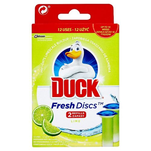 Duck Fresh Discs WC �isti� n�pln� s v�n� Limetky 2x36 ml Duck Fresh Discs WC �isti� n�pln� s v�n� Limetky 2x36 ml