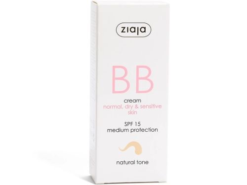Ziaja BB kr�m norm�ln�, such�, citliv� ple�-t�n p�irozen� SPF15 50ml Ziaja BB kr�m norm�ln�, such�, citliv� ple�-t�n p�irozen� SPF15 50ml