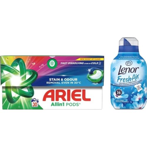 Ariel prac� kapsle Color 30 PD + Lenor aviv� 36 PD Fresh Wind Ariel prac� kapsle Color 30 PD + Lenor aviv� 36 PD Fresh Wind