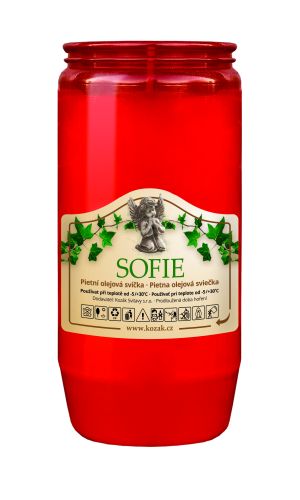 Sofie sv��ka olejov� �erven� 180 g v.14cm Sofie sv��ka olejov� �erven� 180 g v.14cm