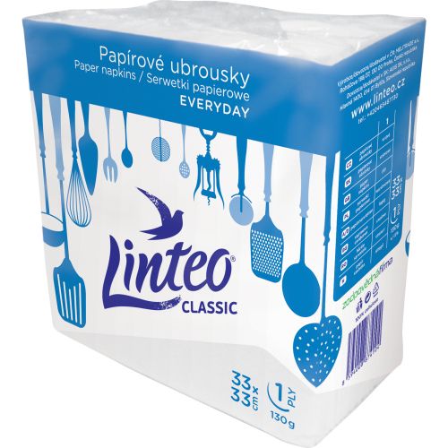 Linteo Classic 1vrstv� pap�rov� ubrousky 33x33cm 100 ks Linteo Classic 1vrstv� pap�rov� ubrousky 33x33cm 100 ks