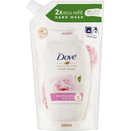 Dove pe�uj�c� tekut� m�dlo Peony & Rose Oil n�hradn� n�pl� 500 ml Dove pe�uj�c� tekut� m�dlo Peony & Rose Oil n�hradn� n�pl� 500 ml