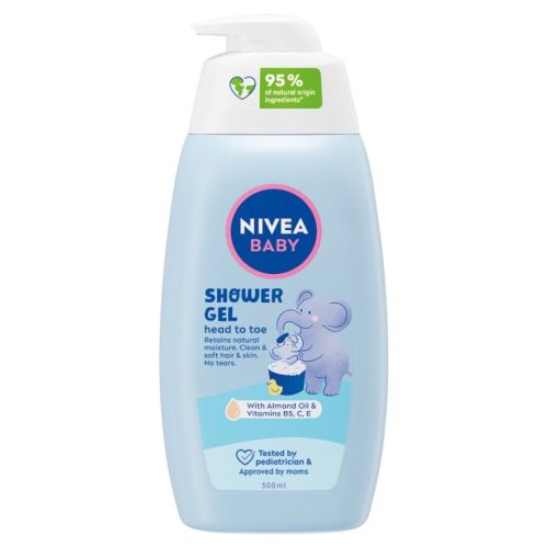 Nivea Baby sprchov� gel pro cel� t�lo a vl�sky 500 ml s pumpi�kou Nivea Baby sprchov� gel pro cel� t�lo a vl�sky 500 ml s pumpi�kou