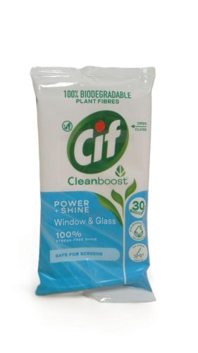 Cif Power & Shine �ist�c� ubrousky na okna a sklo 30 ks Cif Power & Shine �ist�c� ubrousky na okna a sklo 30 ks