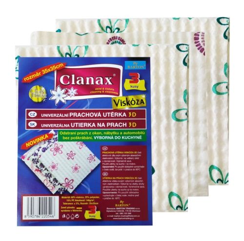 Clanax Ut�rka visk�za 3D 35x35cm 140g -3ks - MIX VZOR Clanax Ut�rka visk�za 3D 35x35cm 140g -3ks - MIX VZOR