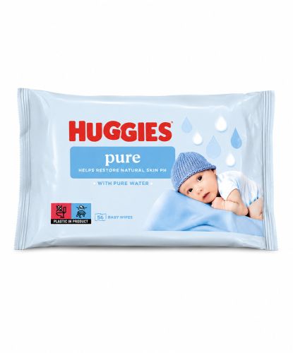 Huggies Pure vlh�en� ubrousky 56 ks Huggies Pure vlh�en� ubrousky 56 ks