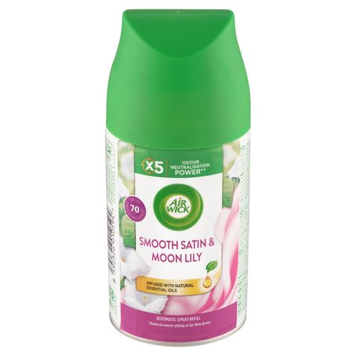 AirWick Freshmatic n�pl� do osv�ova�e vzduchu Jemn� sat�n a m�s��n� lilie 250 ml AirWick Freshmatic n�pl� do osv�ova�e vzduchu Jemn� sat�n a m�s��n� lilie 250 ml